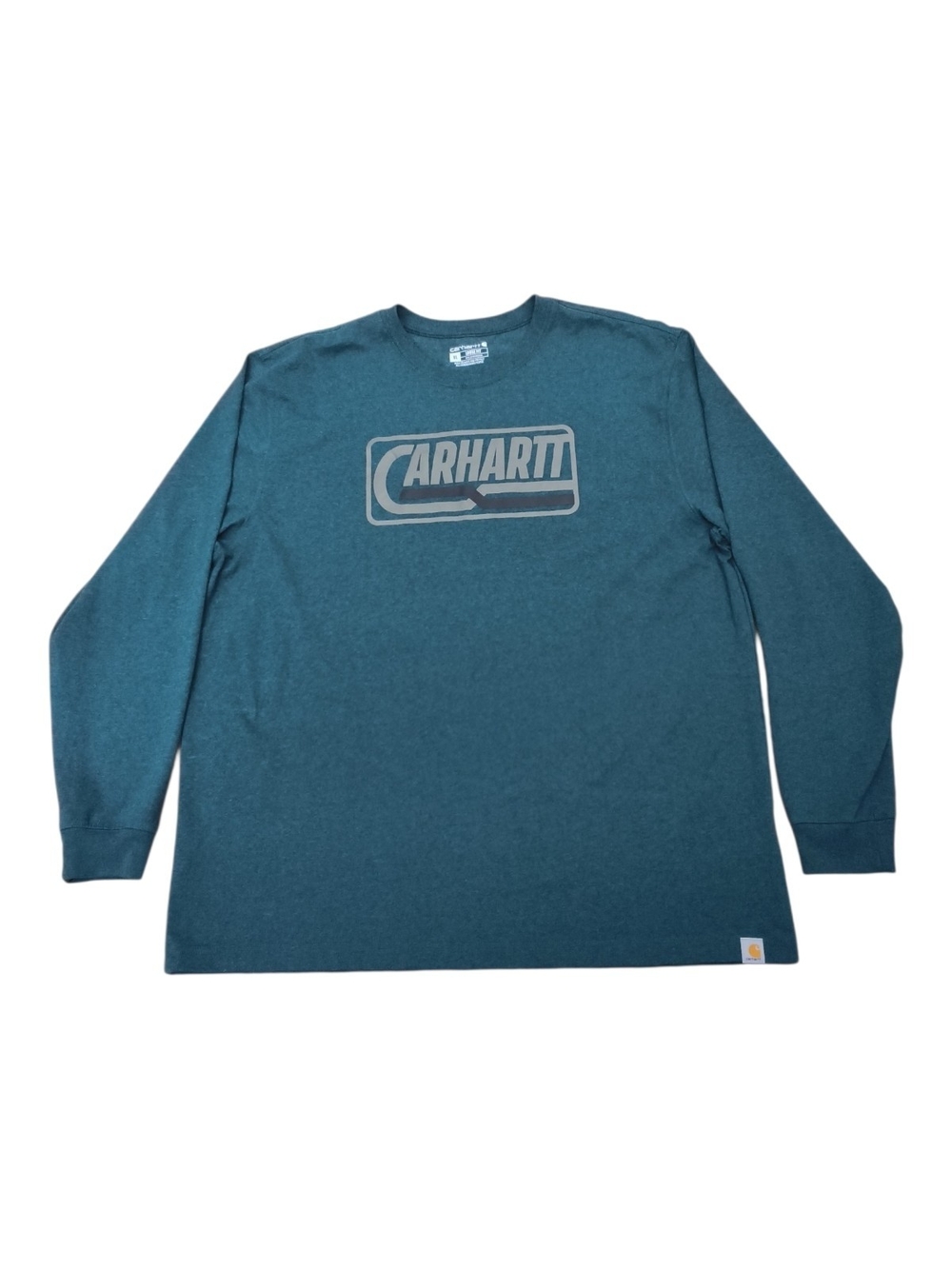 Carhartt Men’s Long Sleeve Logo Tee — Teal Green